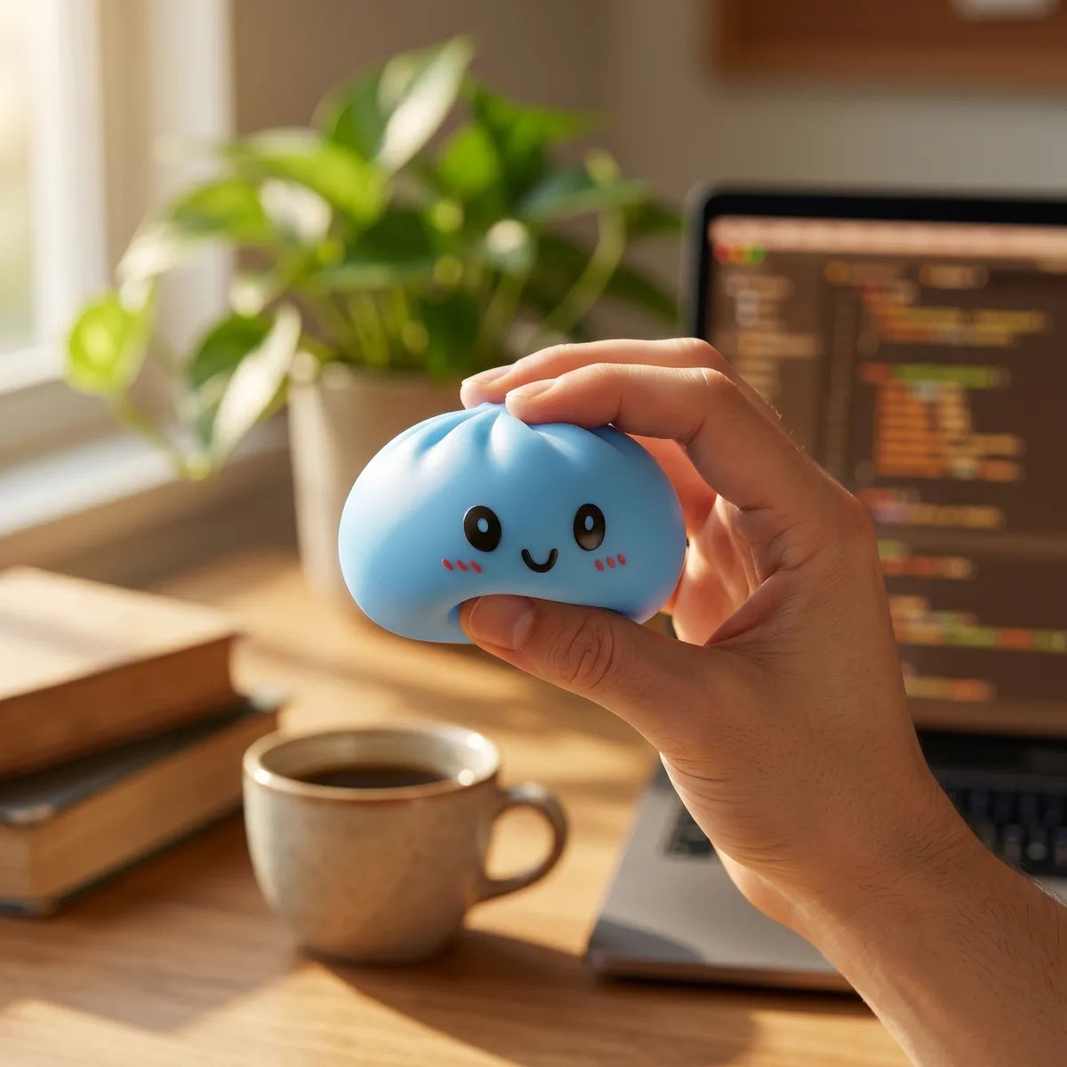 Ocean Blue Dumpling Squishy - Image 7