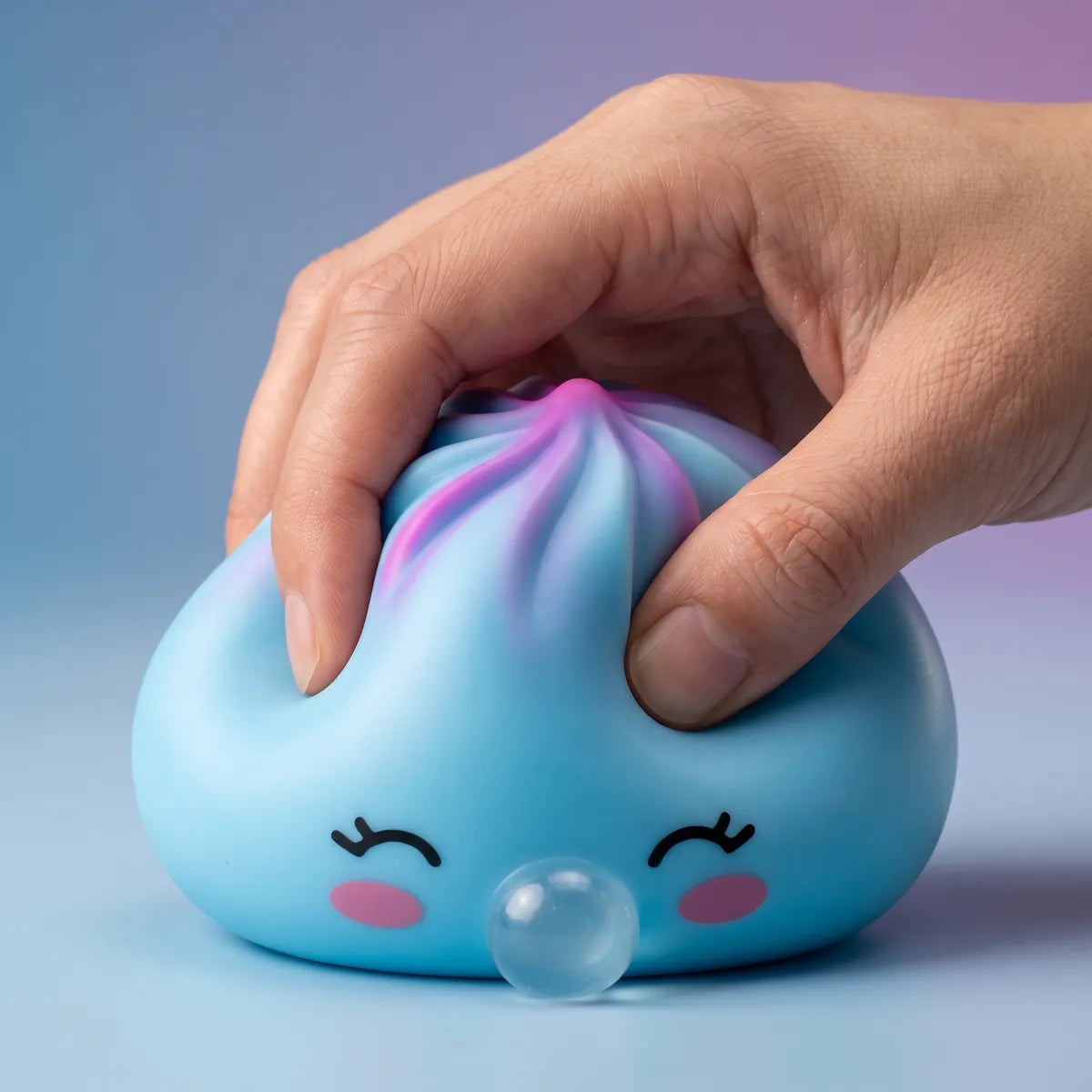 Frost Blue Rare Blow Dumpling Squishy - Image 4