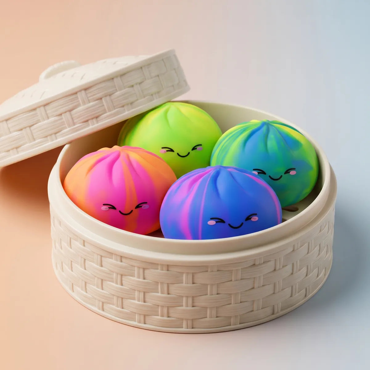 Rainbow Colorful Dumpling Squishy - Image 3