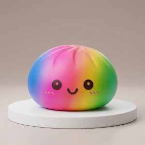 Colorful Large Rainbow Dumpling Squishy
