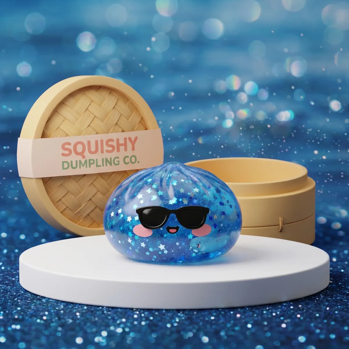 Cool Sparkle Sunglasses Dumpling Squishy