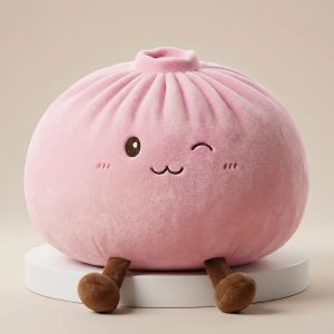 Cozy Pink Large Dumpling Squishy Toy