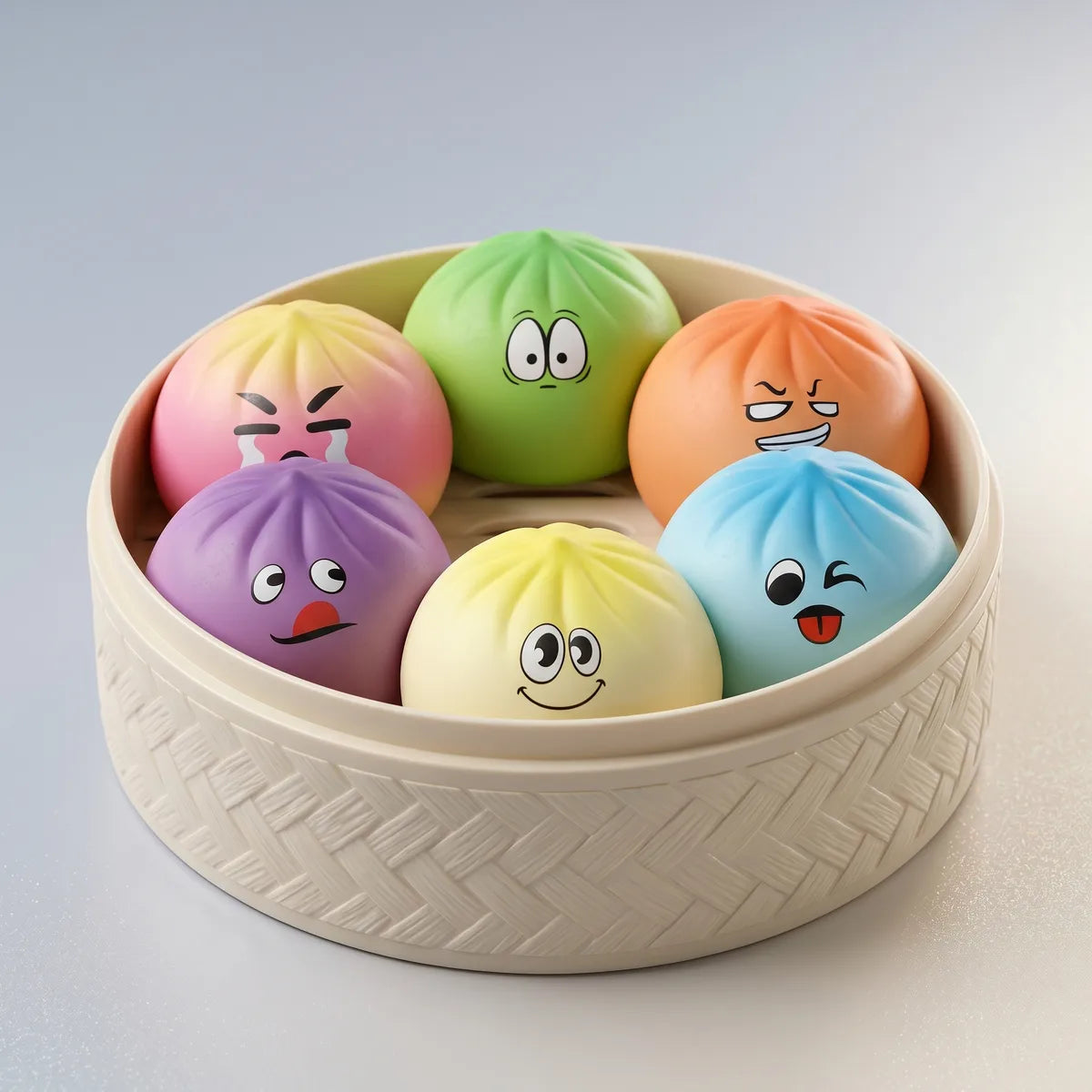 Pillowy Dumpling Squishy Mystery Bun Fidget Toy - Image 3