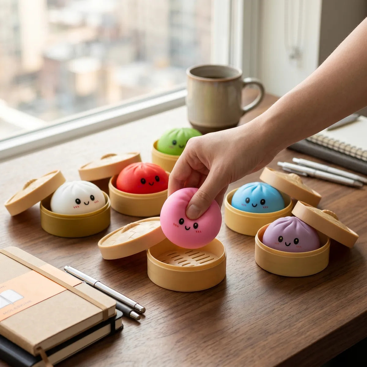 Plain Dumpling Squishy Set 6 Pieces - Image 7