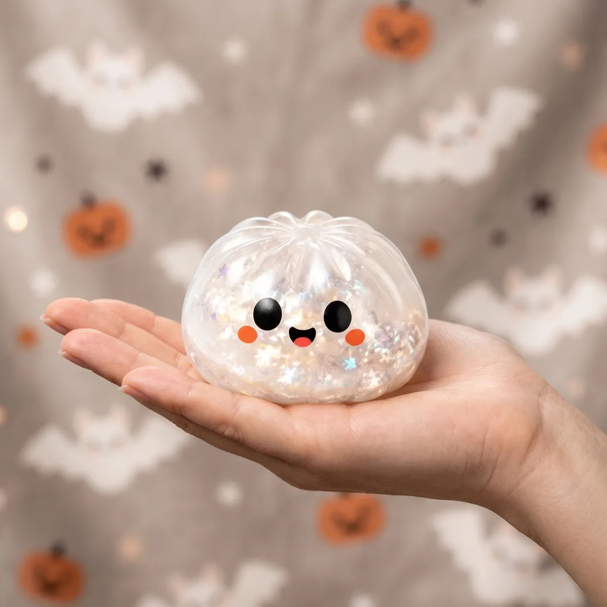 Glitter Ghost Halloween Dumpling Squishy - Image 3