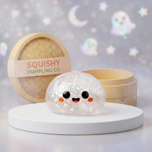 Glitter Ghost Halloween Dumpling Squishy