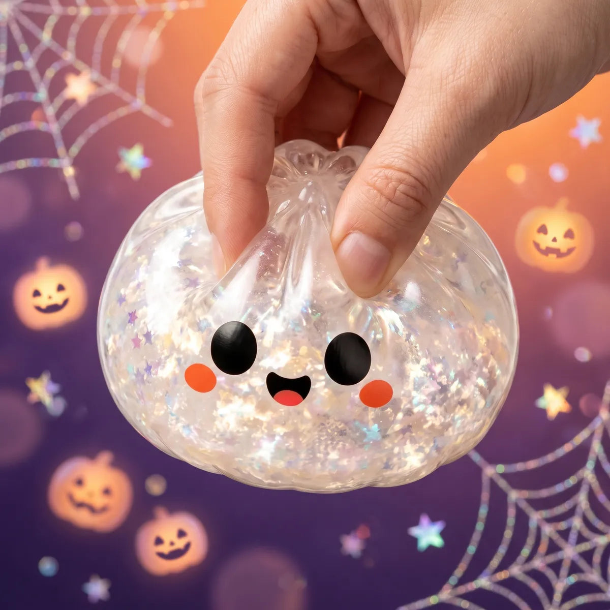 Glitter Ghost Halloween Dumpling Squishy - Image 4