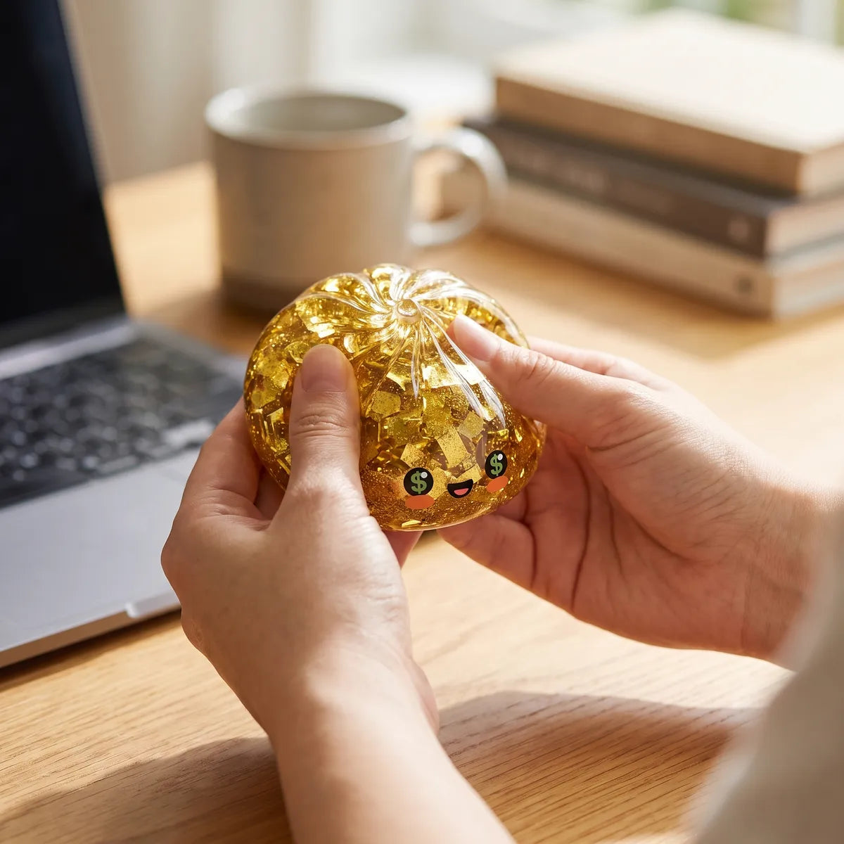 Ultra Rare Lucky Gold Dumpling Squishy - Image 8