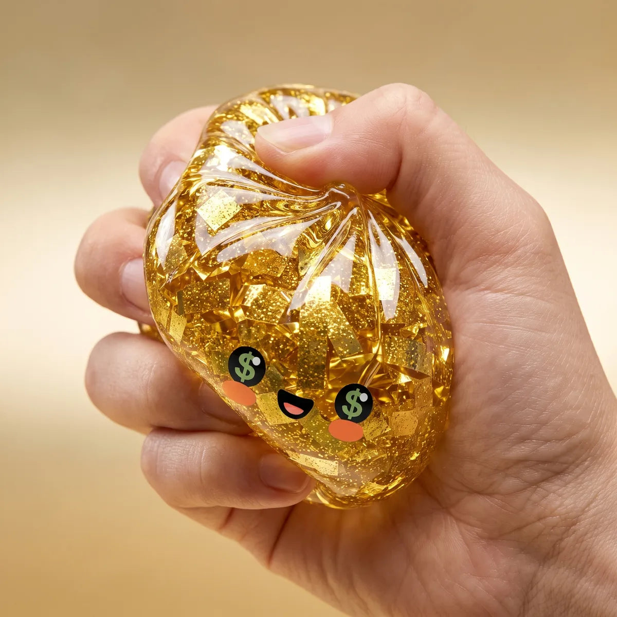 Ultra Rare Lucky Gold Dumpling Squishy - Image 6