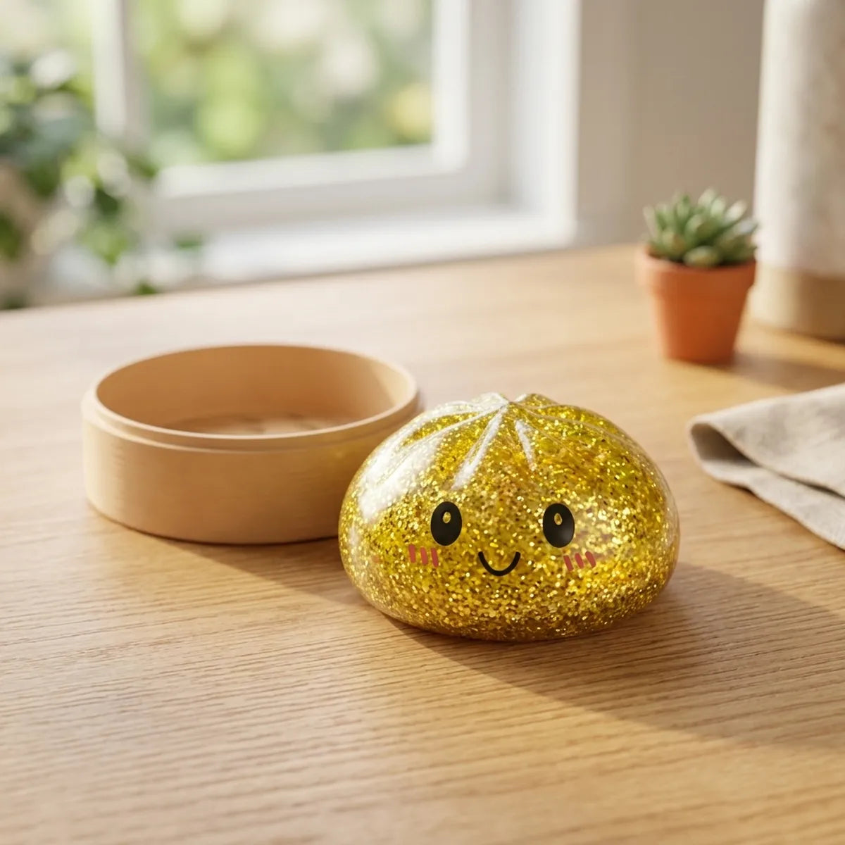Luxe Gold Glitter Dumpling Squishy - Image 7