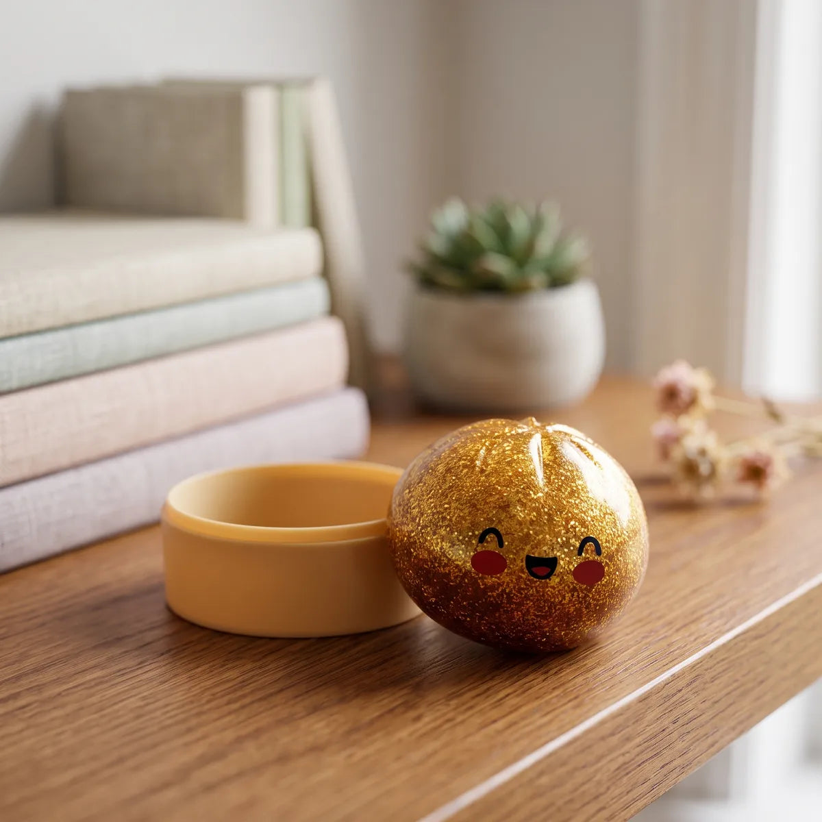Treasure Gold Unique Glitter Dumpling Squishy - Image 8