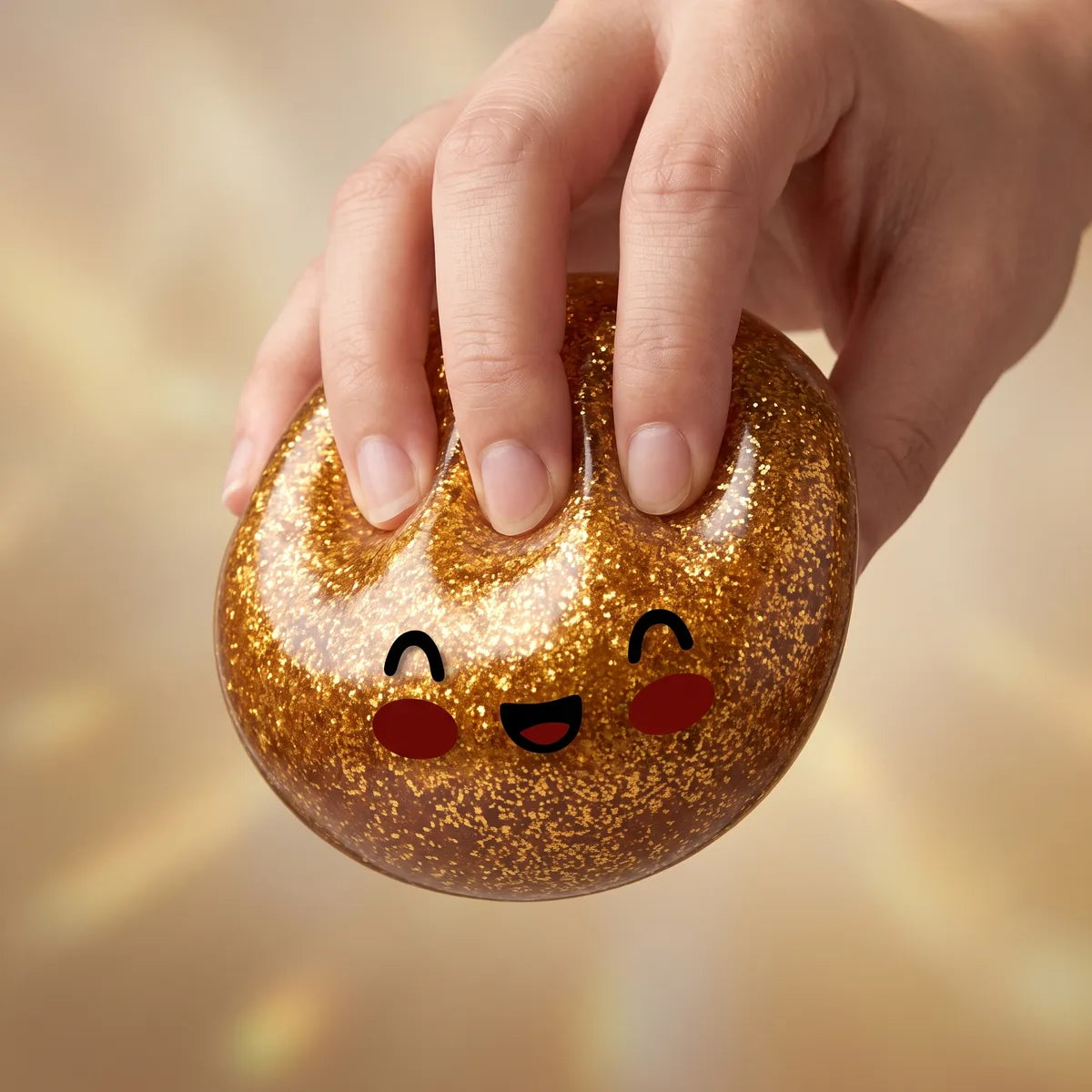 Treasure Gold Unique Glitter Dumpling Squishy - Image 5