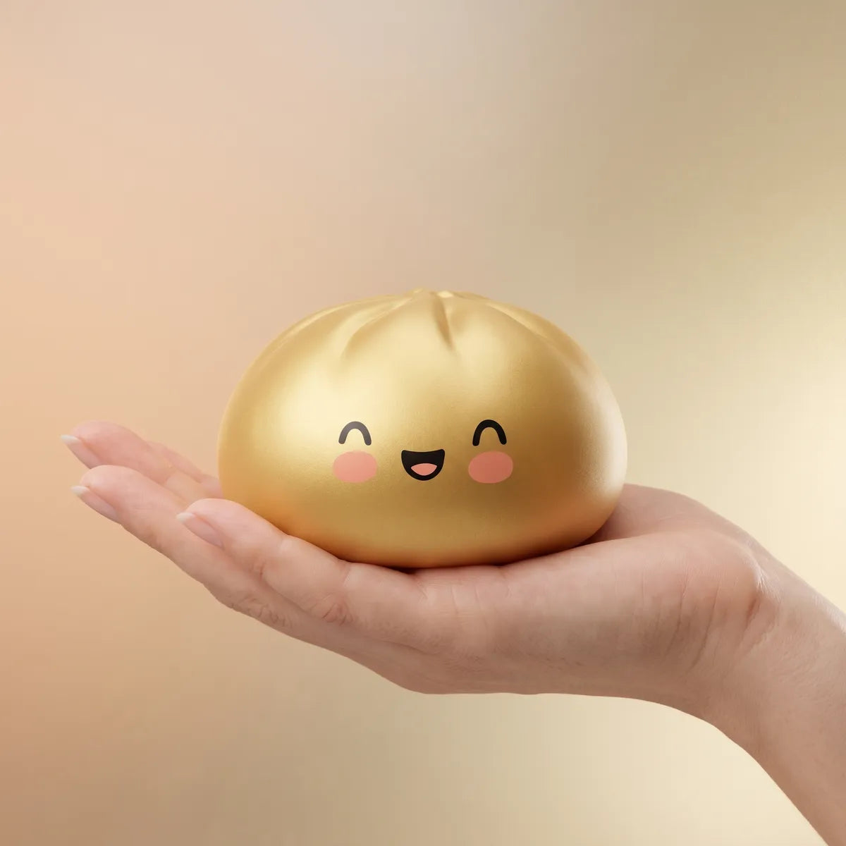 Lucky Golden Dumpling Squishy Bun - Image 3