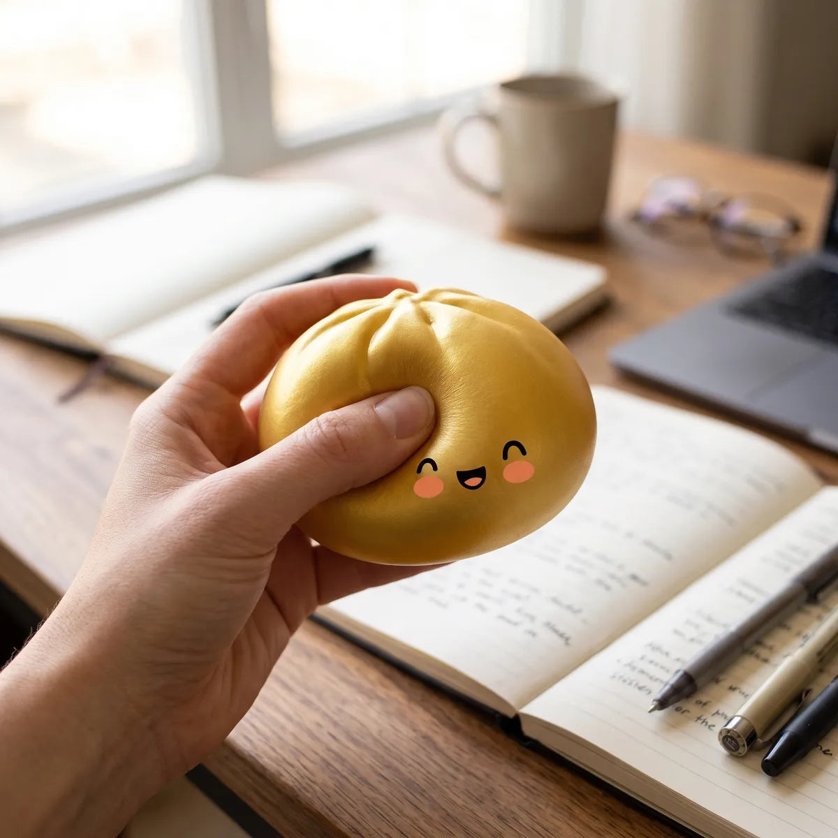 Lucky Golden Dumpling Squishy Bun - Image 7