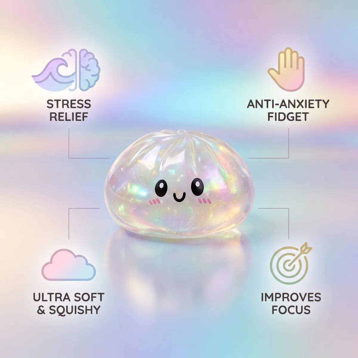 Iridescent Holographic Dumpling Squishy - Image 6