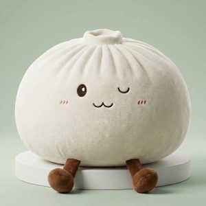 Huggable White Large Dumpling Squishy Toy