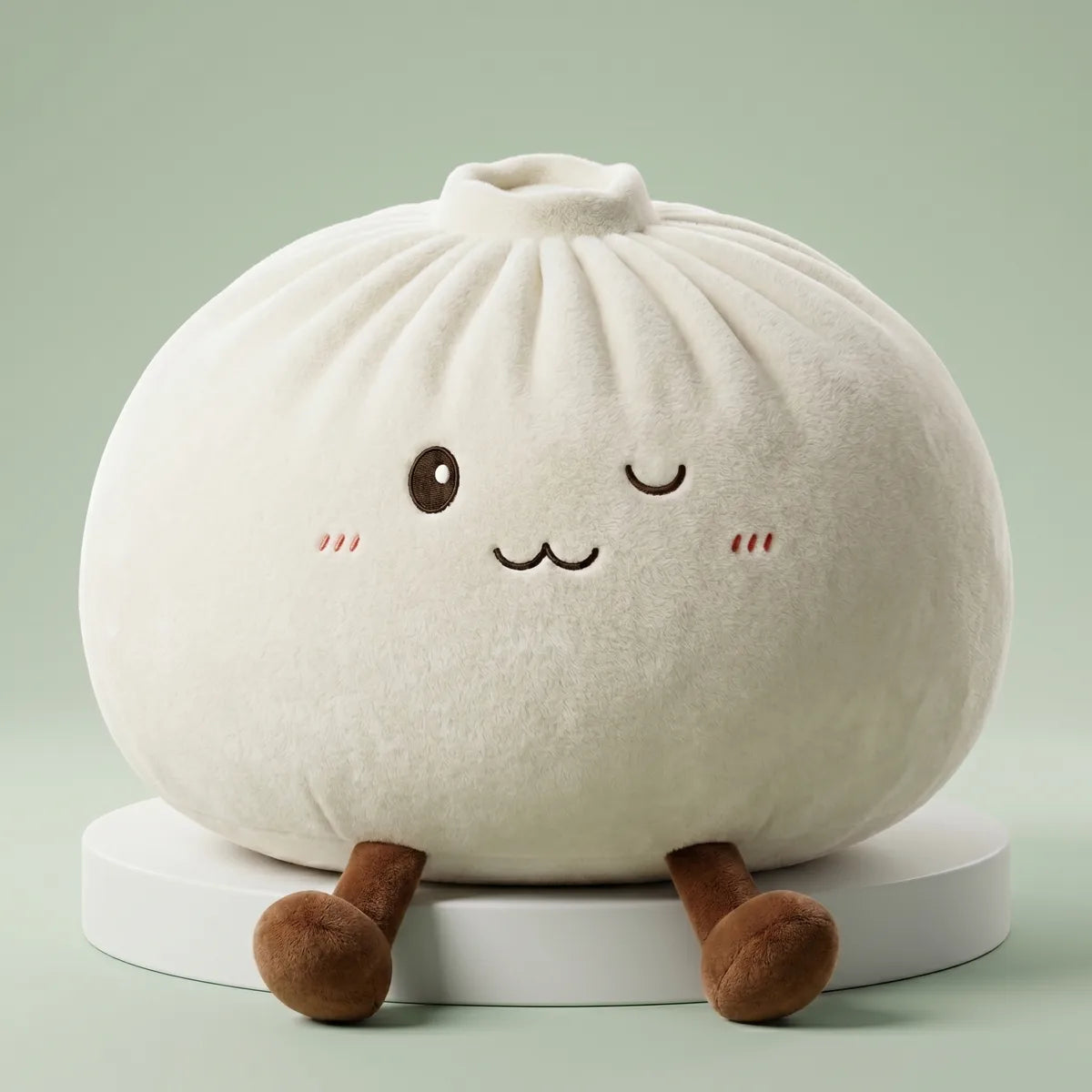 Huggable White Large Dumpling Squishy Toy