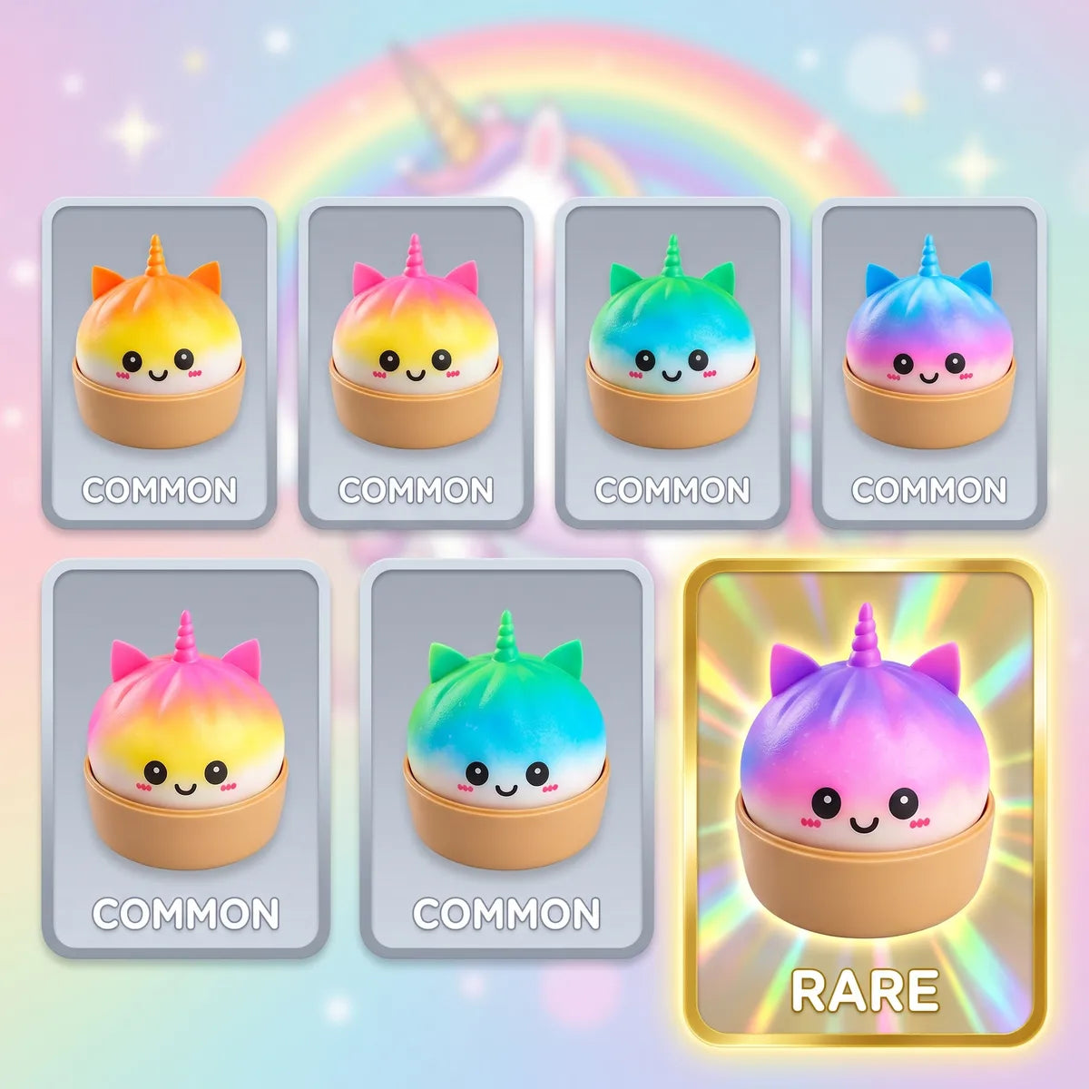 Magical Jumbo Unicorn Rainbow Squishy Dumplings - Image 2