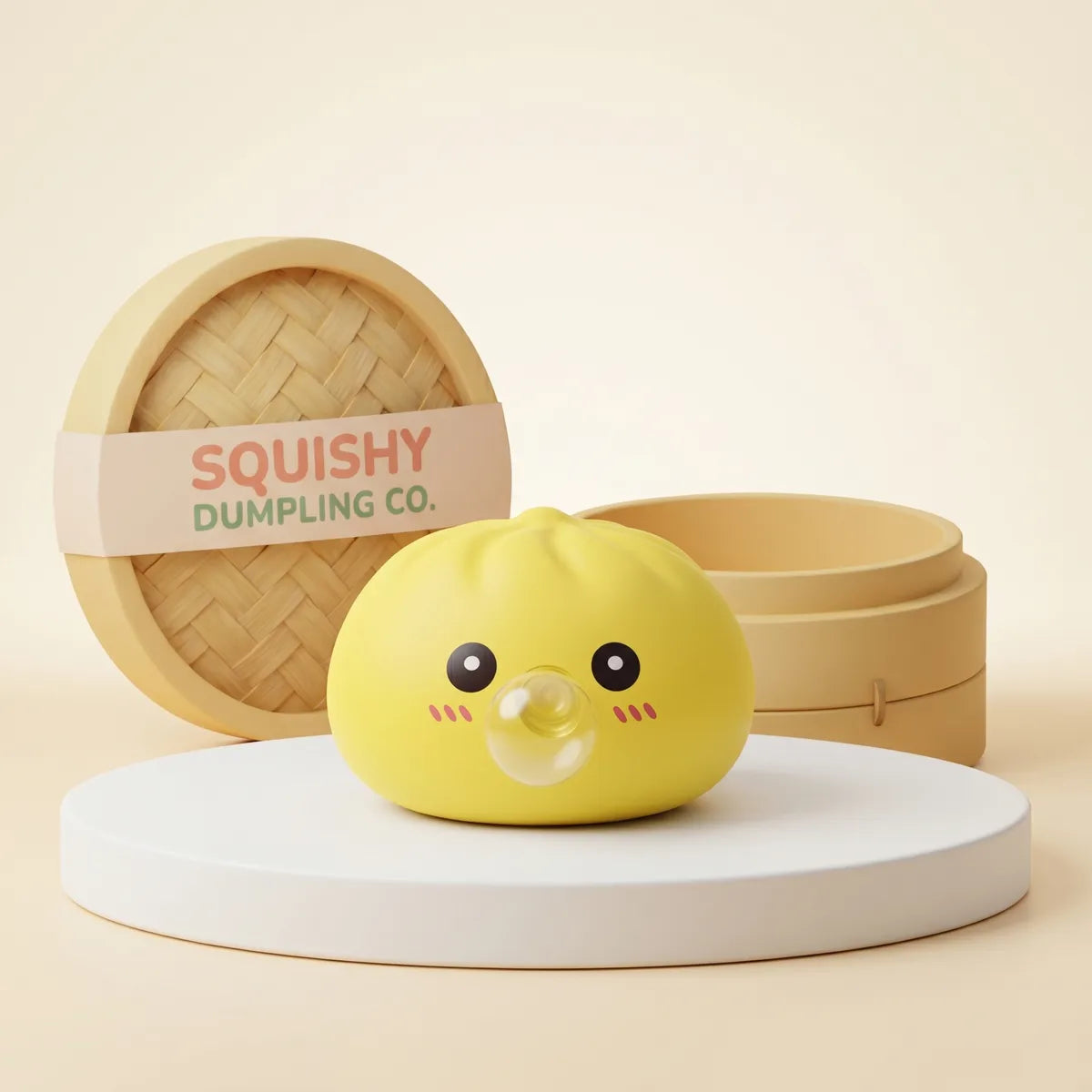 Jumbo Yellow Blow Dumpling Squishy