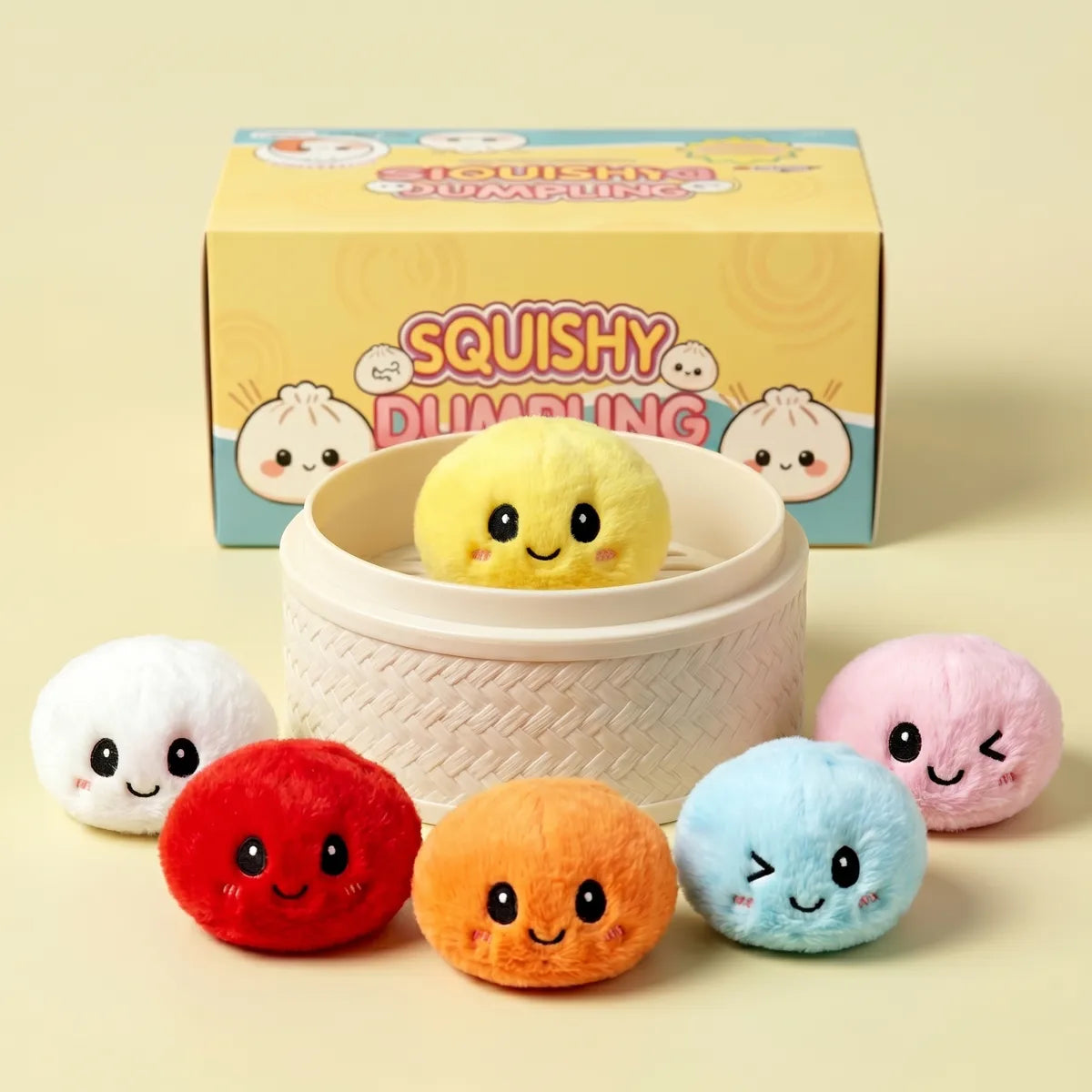 Keychain Plush Dumpling Squishy 6 Pieces - Image 2