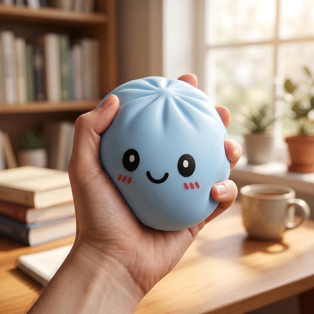 Jumbo Large Blue Dumpling Squishy - Image 6