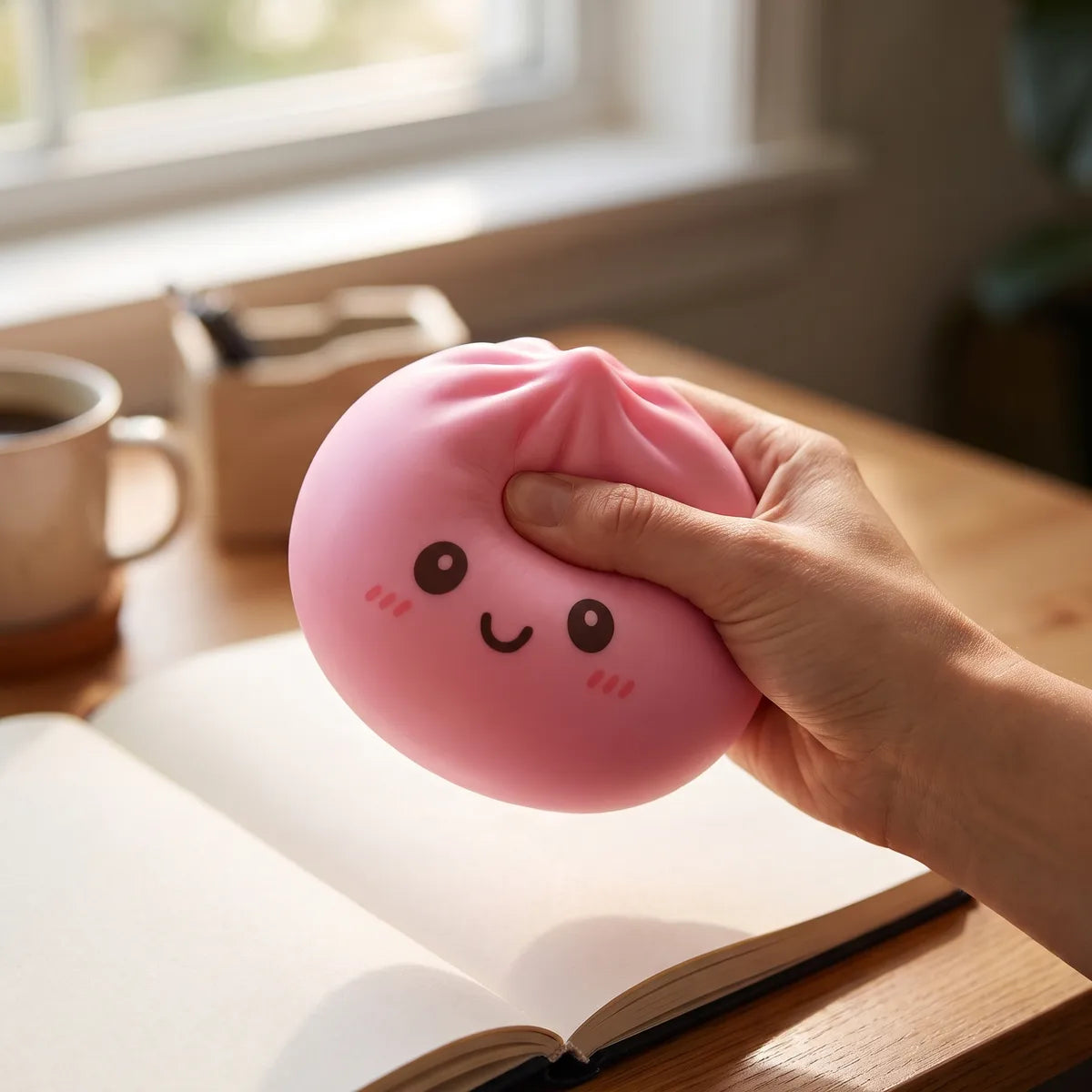 Jumbo Large Pink Dumpling Squishy - Image 6