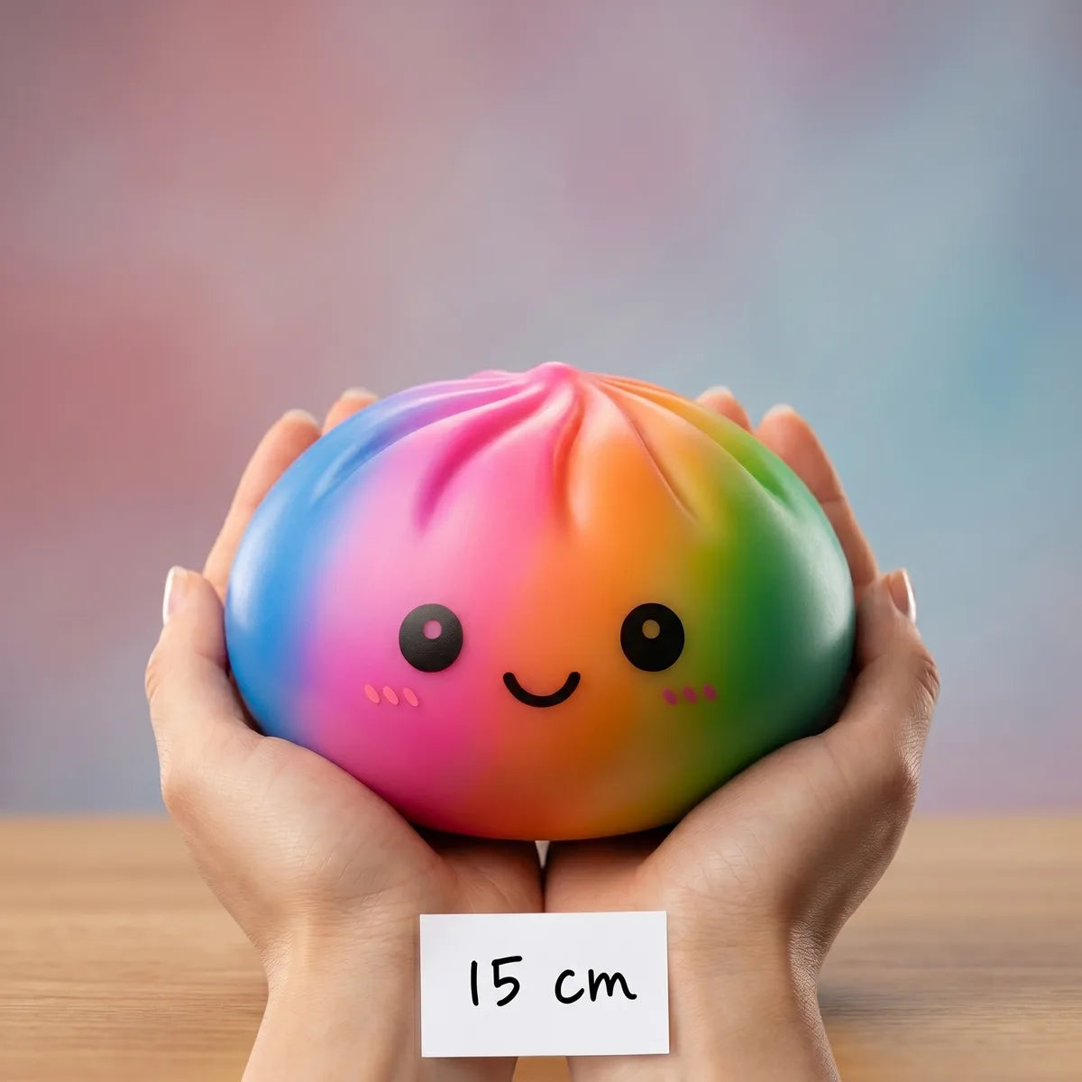 Colorful Large Rainbow Dumpling Squishy - Image 2