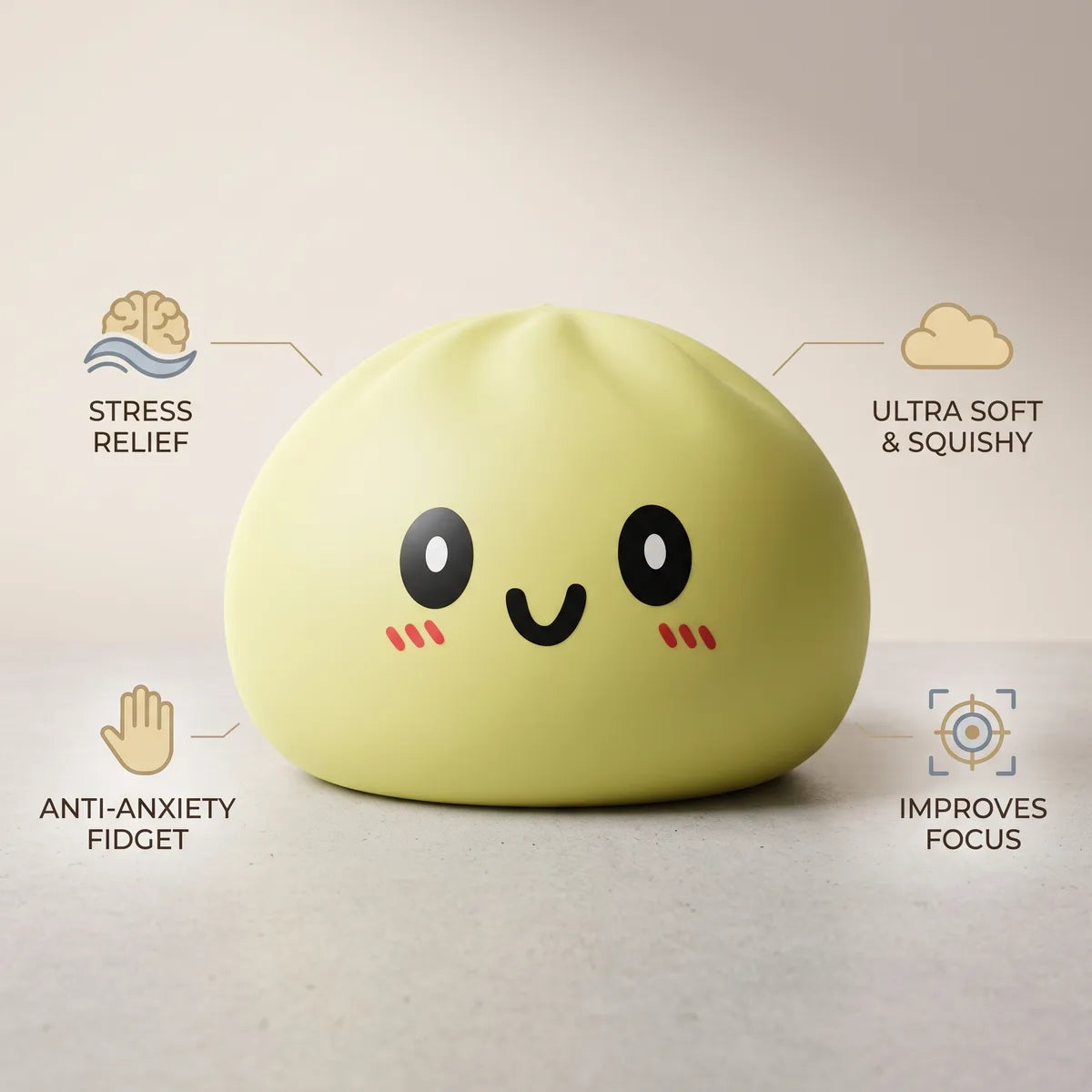 Jumbo Large Yellow Dumpling Squishy - Image 5