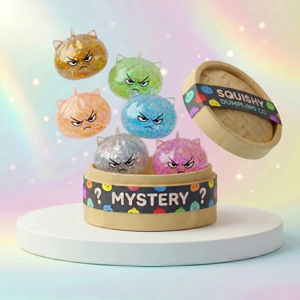 Magical Mystery Dumpling Squishy Rare Unicorn Glitter