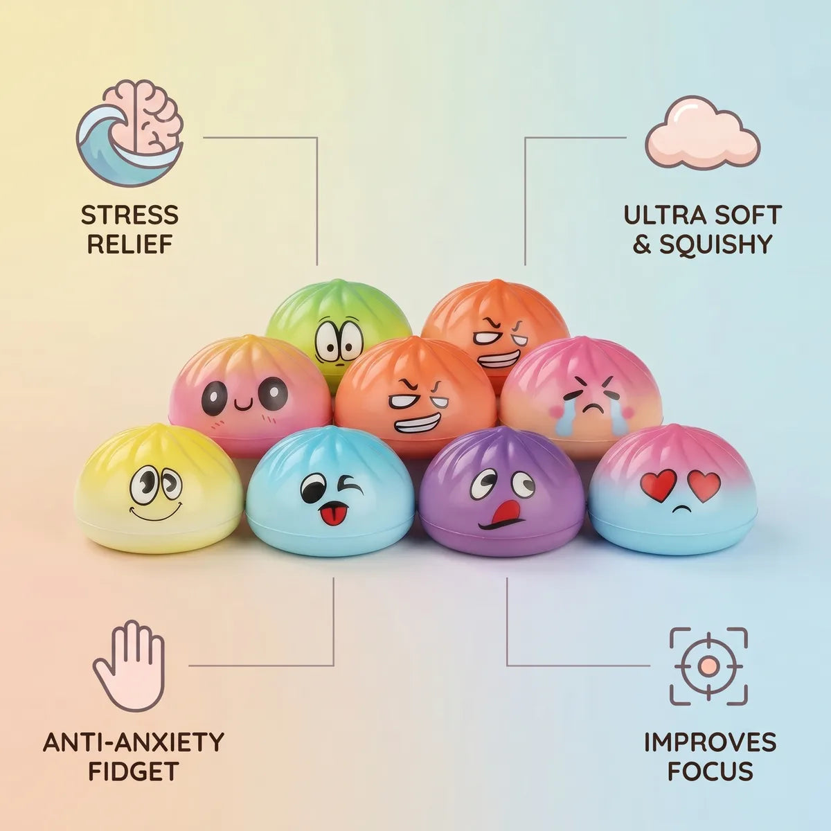 Kawaii Mini Dumpling Squishy Toy - Image 7