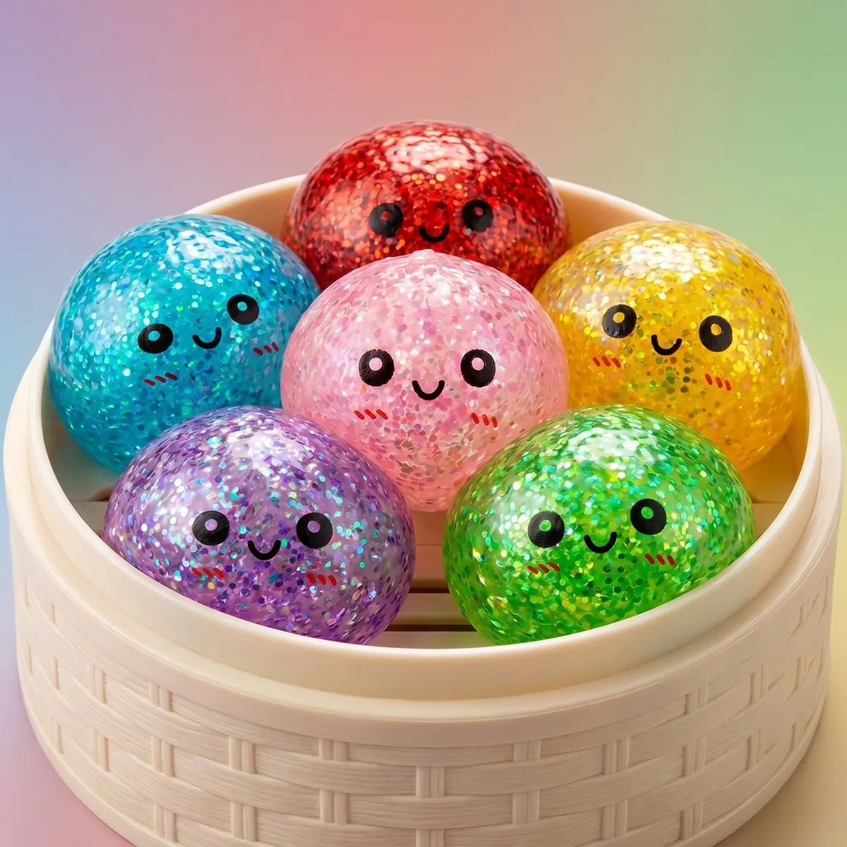 Shiny Mini Metallic Dumpling Squishy - Image 3