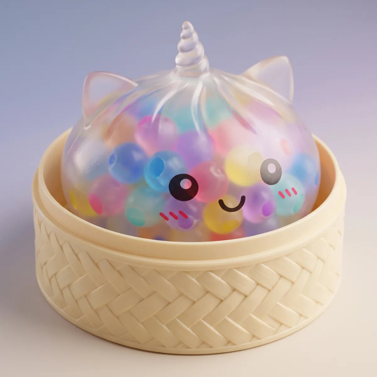 Pastel Multicolor Unicorn Bubble Dumpling Squishy - Image 2