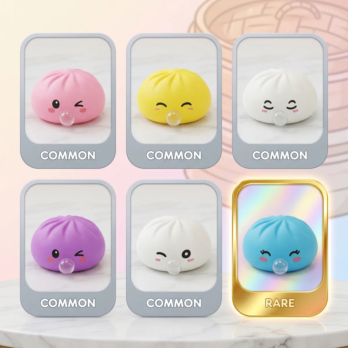 Mystery Dumpling Squishy Toys Bubble Blow - Image 2