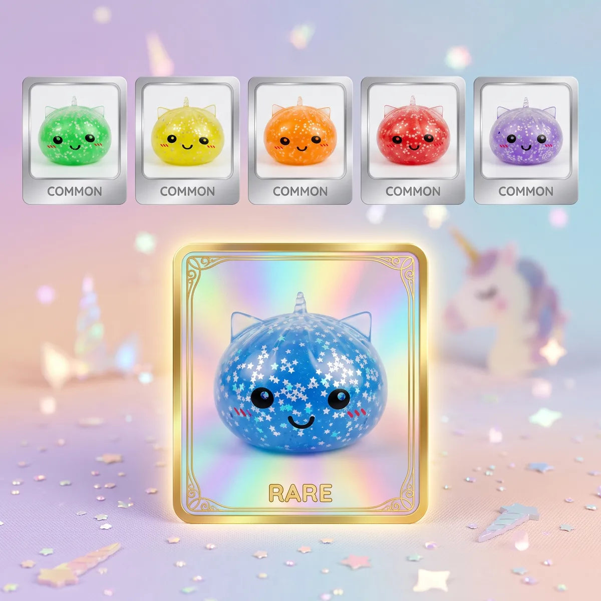 Starlit Mystery Sparkle Unicorn Dumpling Squishy - Image 2