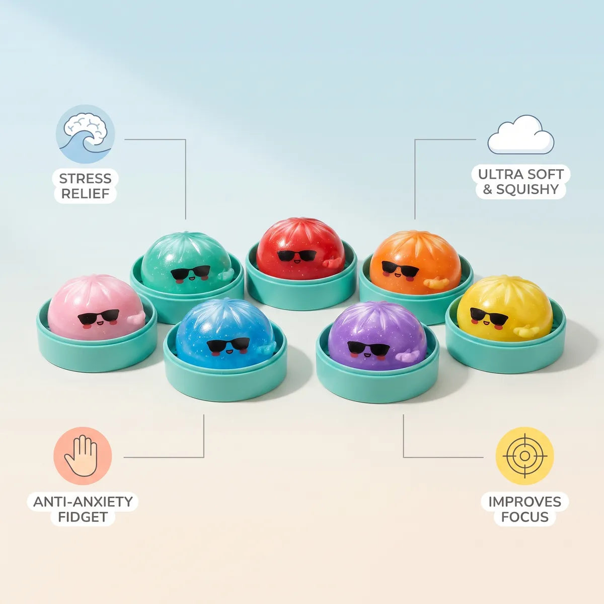 Cool Mystery Sunglasses Dumpling Squishy - Image 7