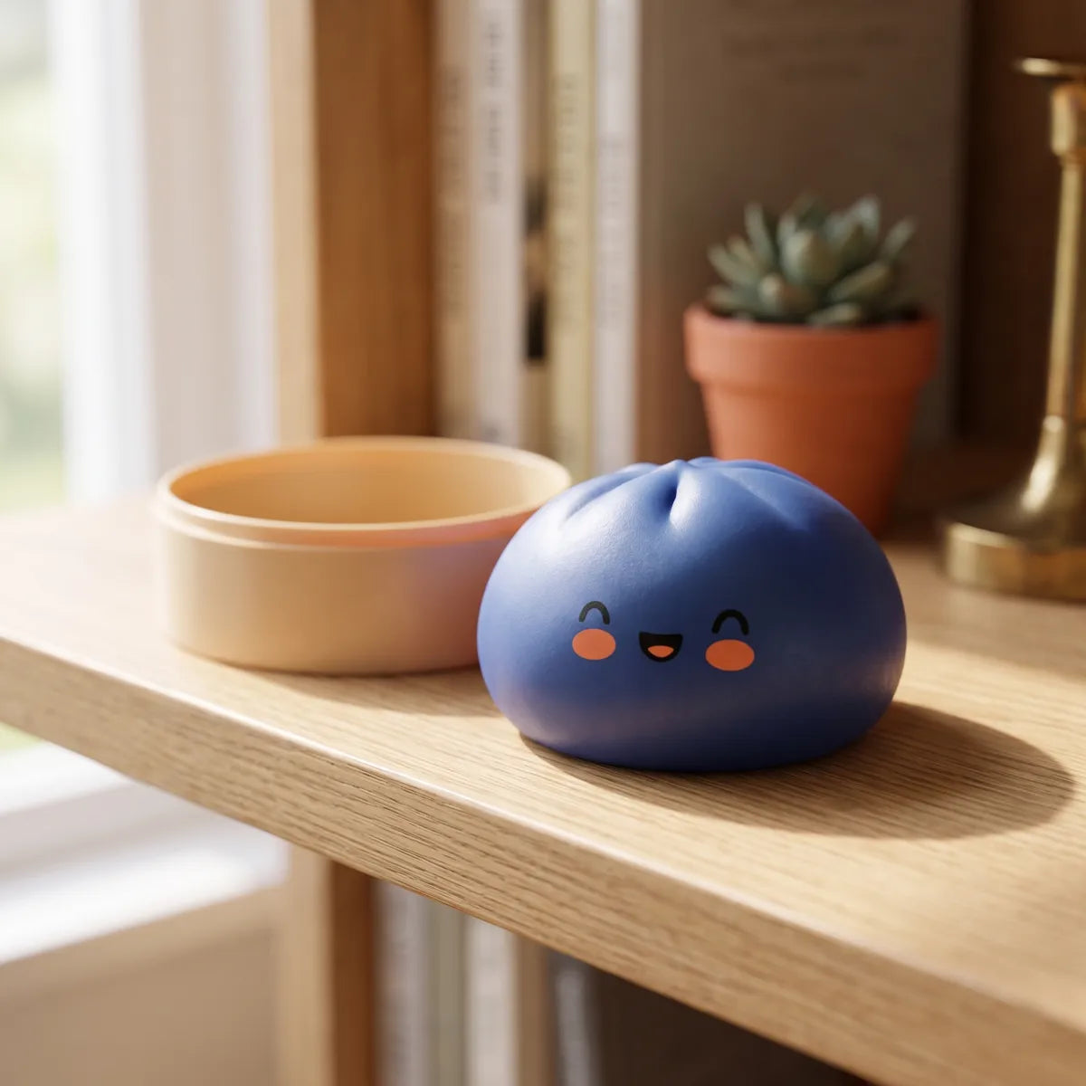 Midnight Navy Blue Dumpling Squishy - Image 8