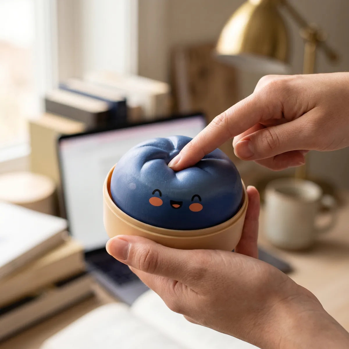 Midnight Navy Blue Dumpling Squishy - Image 7