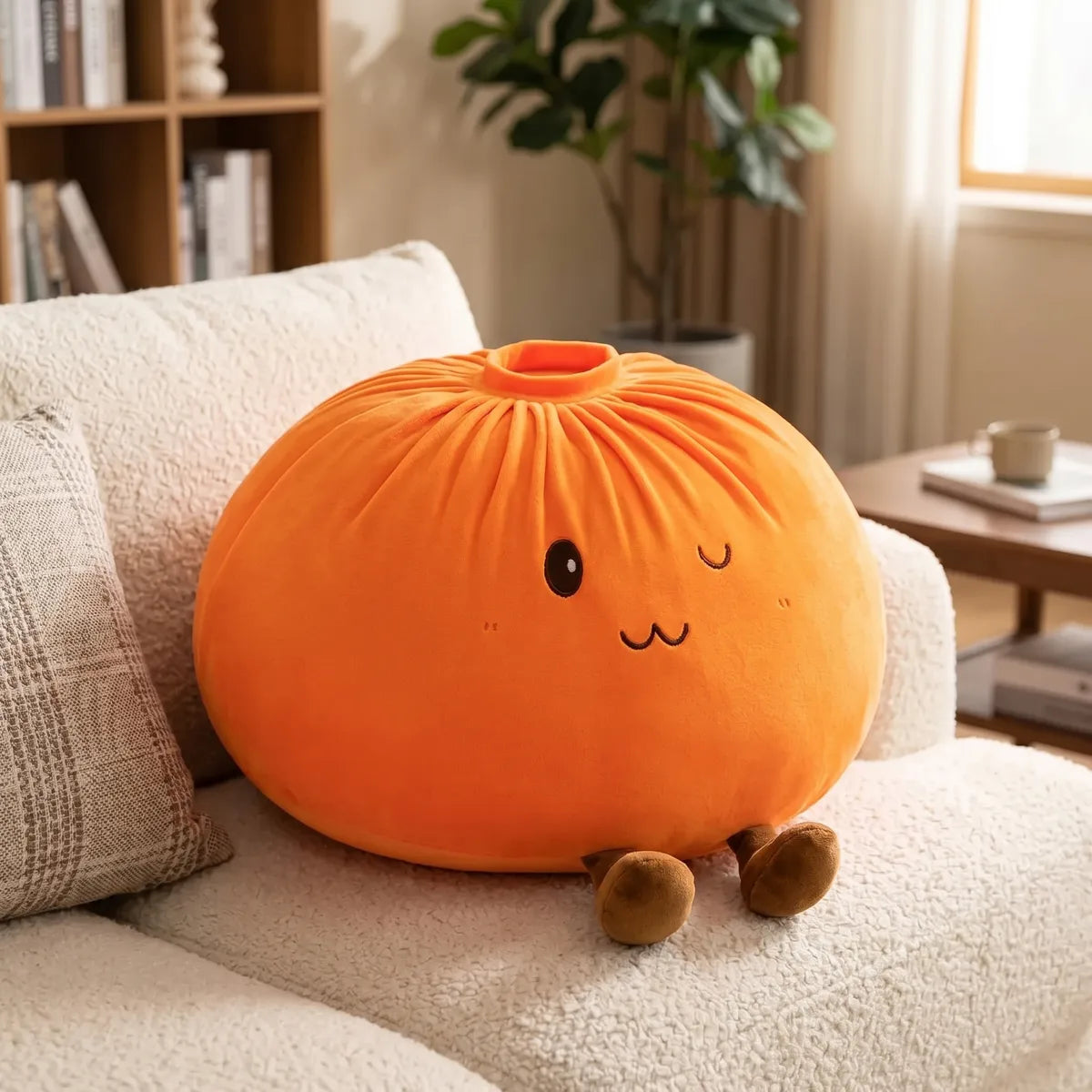 Sunset Orange Large Dumpling Squishy Toy - Image 3