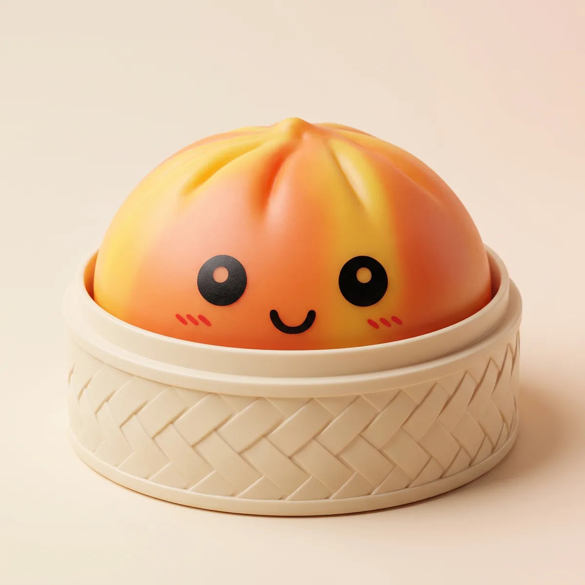 Sunset Orange Tie Dye Dumpling Squishy - Image 2