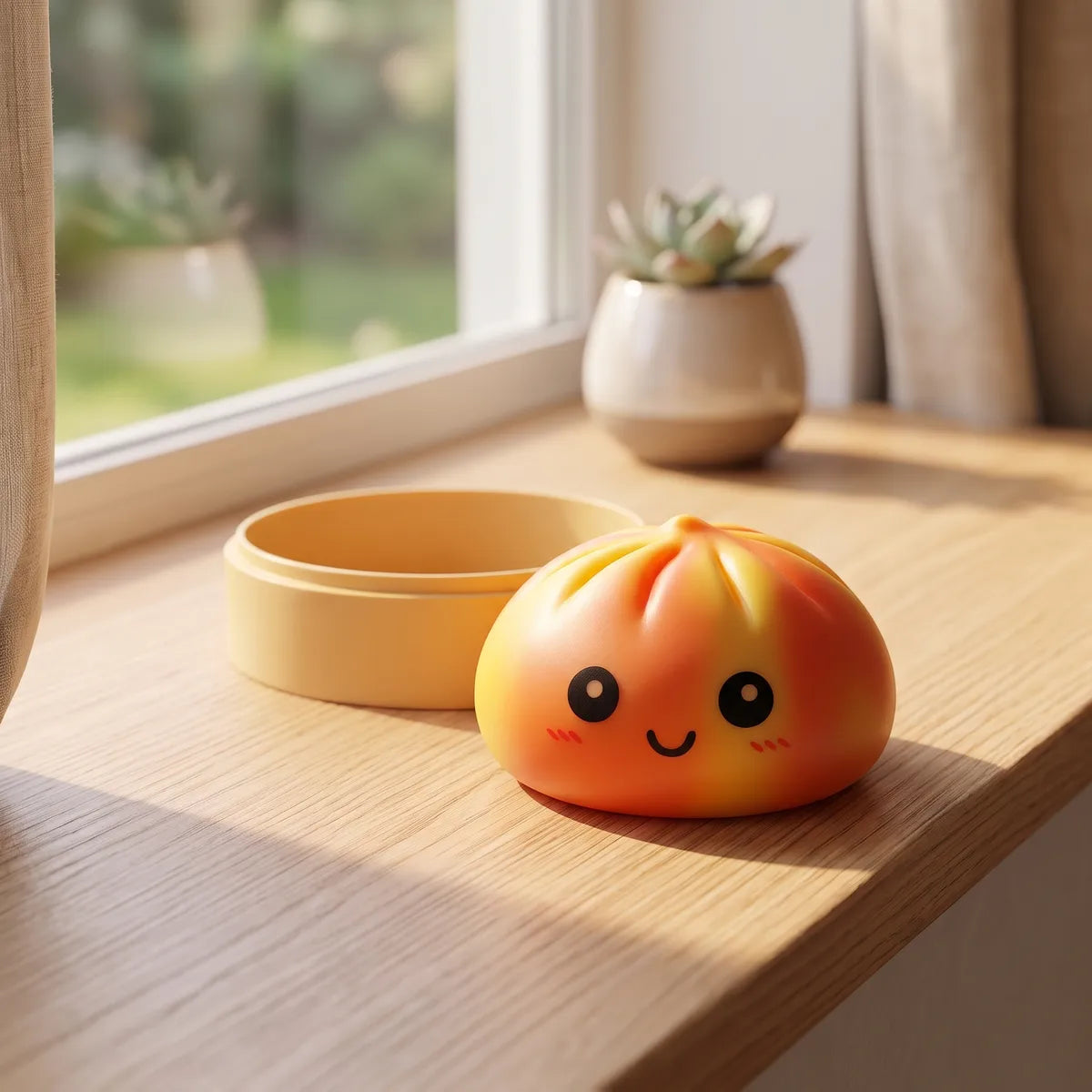 Sunset Orange Tie Dye Dumpling Squishy - Image 8