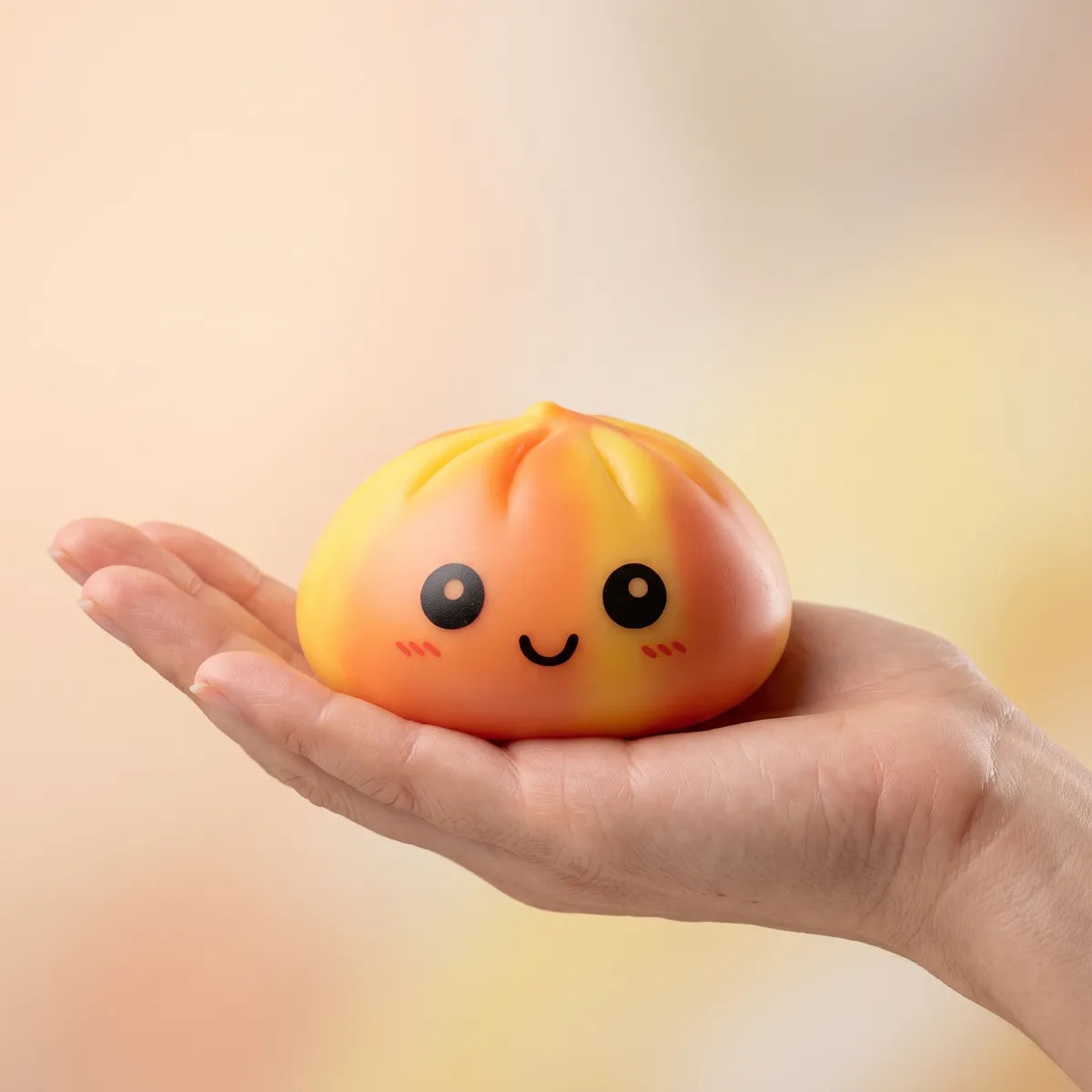 Sunset Orange Tie Dye Dumpling Squishy - Image 3