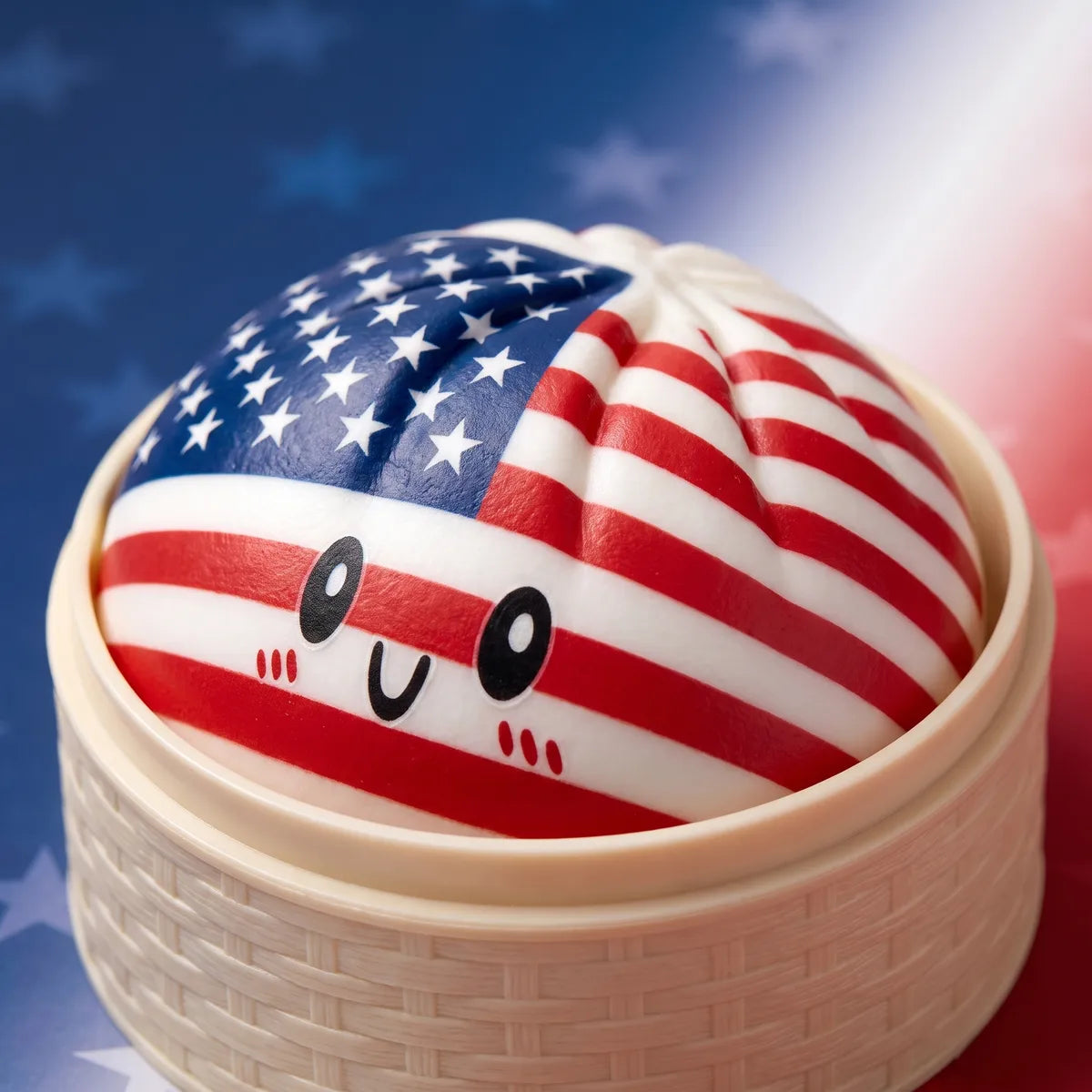 Liberty Patriotic 4th July Dumpling Squishy - Image 2