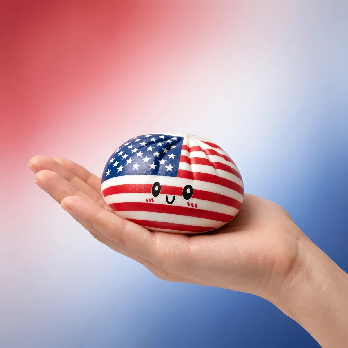 Liberty Patriotic 4th July Dumpling Squishy - Image 3