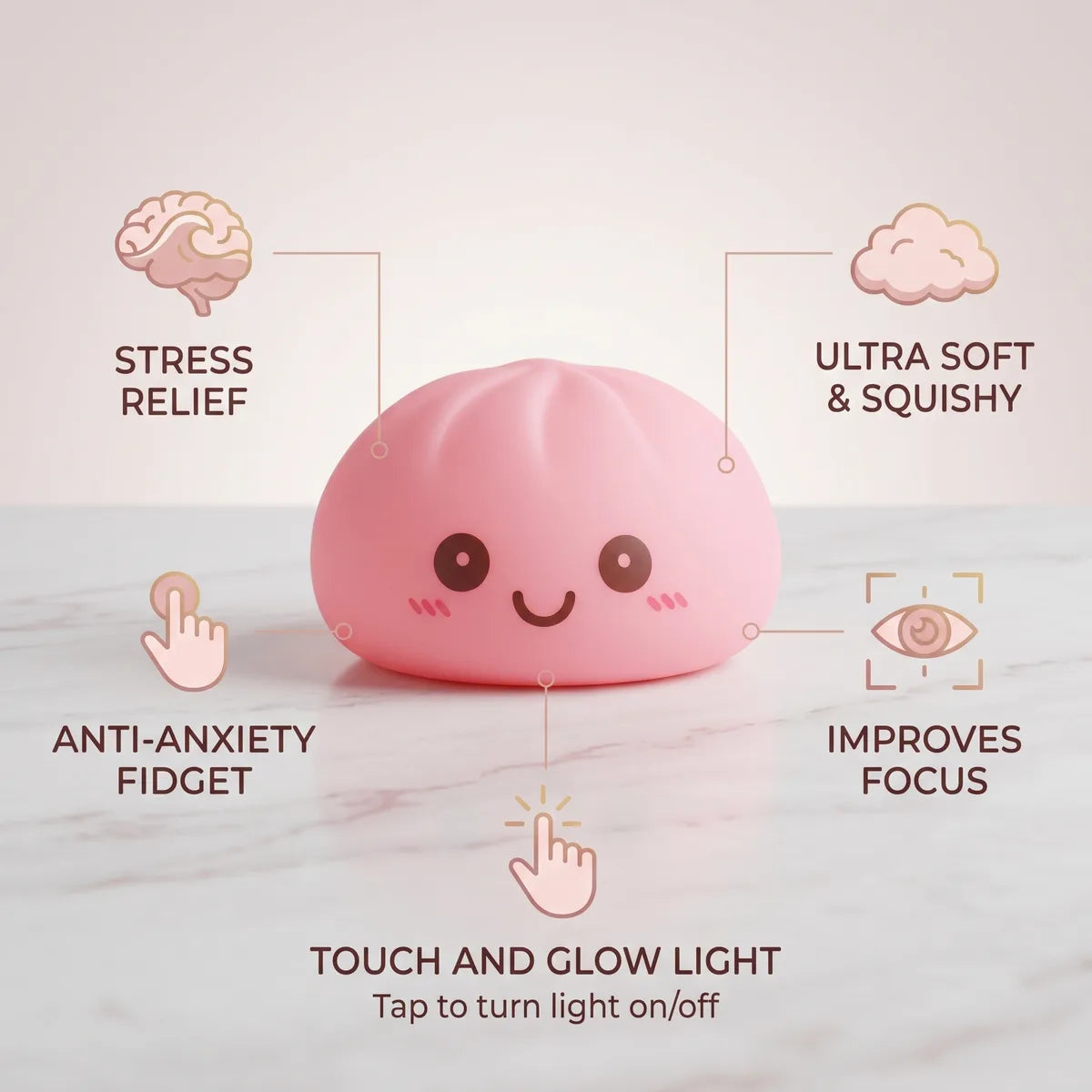 Dreamy Pink Squishy Dumpling Light - Image 6