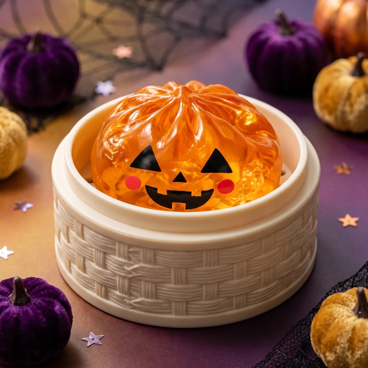 Glowing Pumpkin Halloween Dumpling Squishy - Image 2