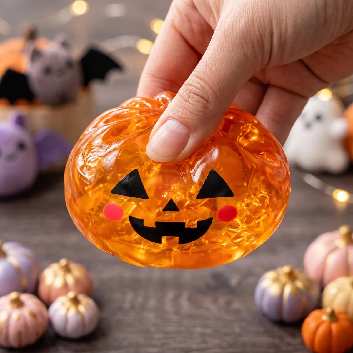 Glowing Pumpkin Halloween Dumpling Squishy - Image 5