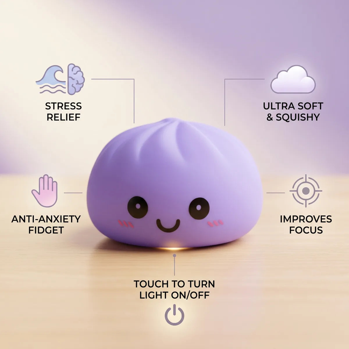 Twilight Purple Squishy Dumpling Light - Image 6