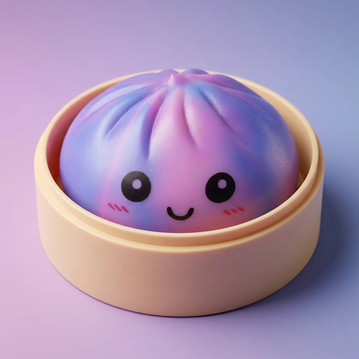 Dreamy Purple Tie Dye Dumpling Squishy - Image 2