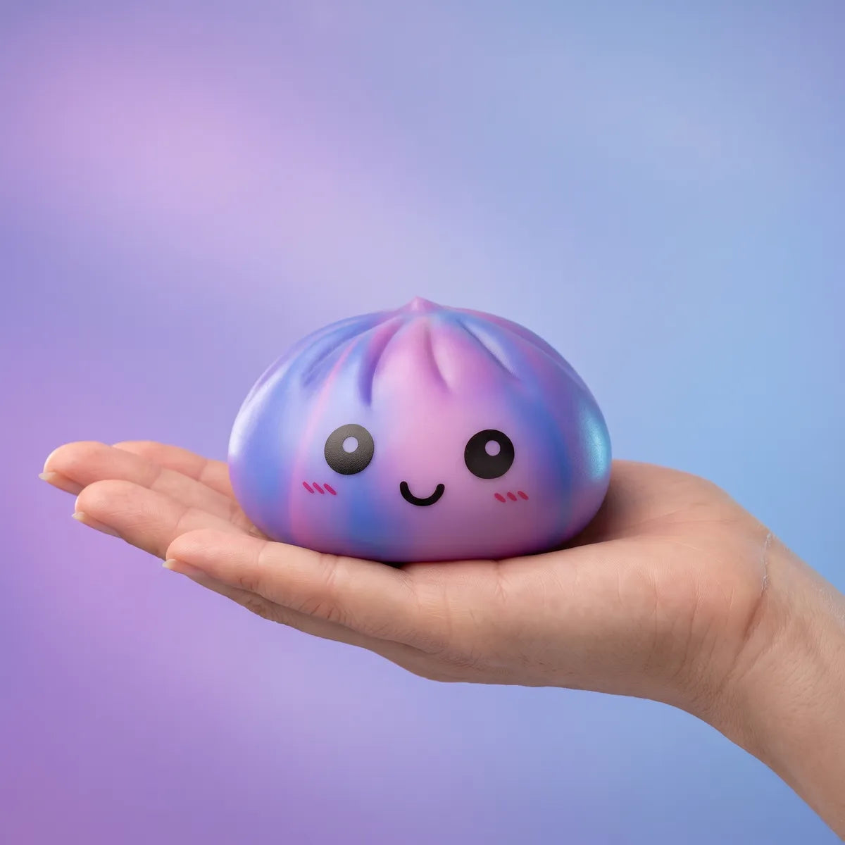 Dreamy Purple Tie Dye Dumpling Squishy - Image 3