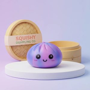 Dreamy Purple Tie Dye Dumpling Squishy
